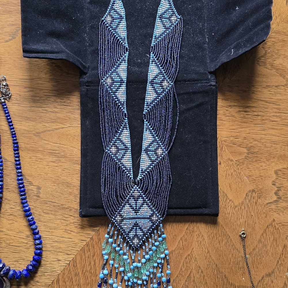 Blue Beaded Kids Top